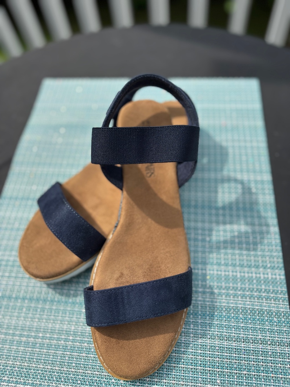 Dream Pairs Women’s Navy Elastic Ankle Strap Sandals